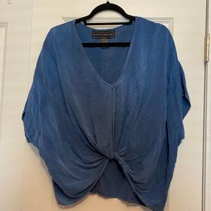 Polly & Esther Juniors/Women's Knot-Front Blouse